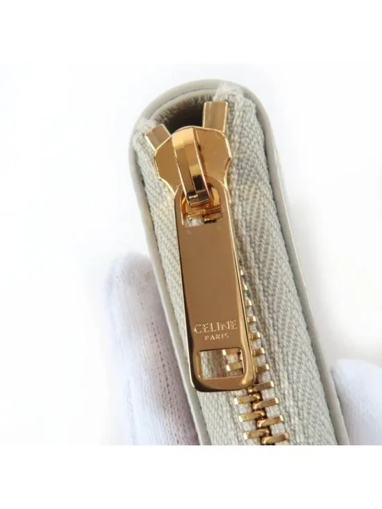 Celine Small Zip Wallet Essential Leather Compact Bifold - Picture 10 of 14